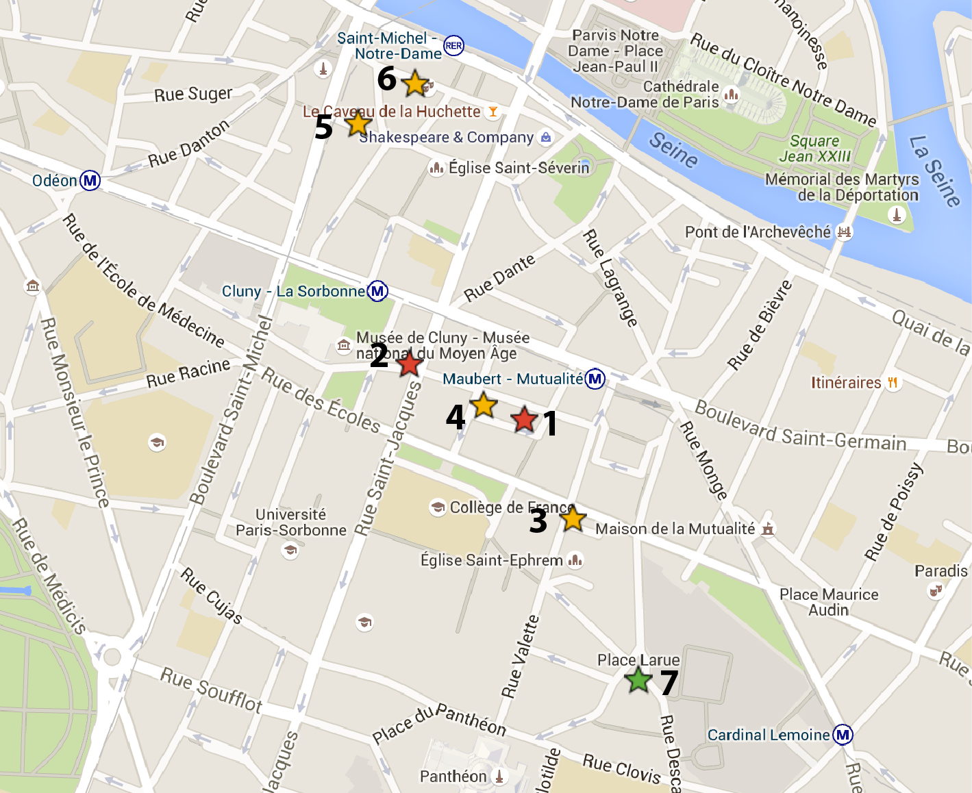 Hotels close to RER station Saint-Michel - Notre-Dame