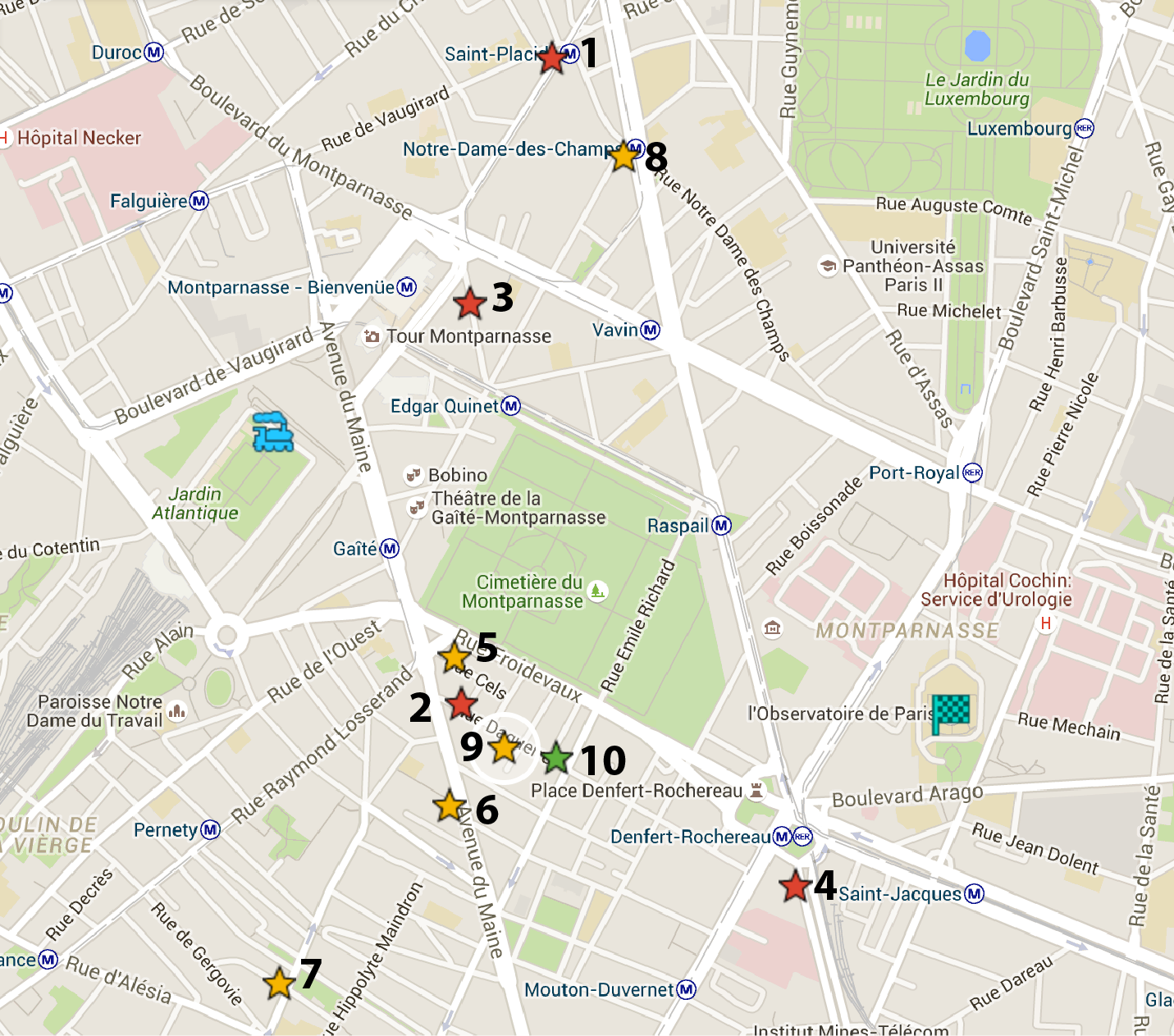 Accomodations map